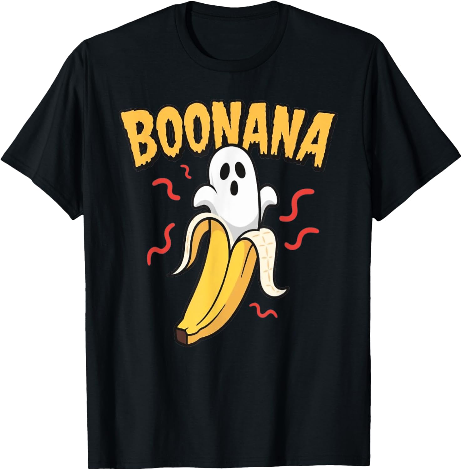 Funny Boonana Halloween Banana Ghost T-Shirt - T-Shirt | Black