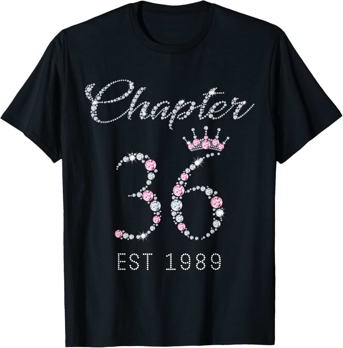 Chapter 36 EST 1989 36Th Birthday Gift T-Shirt - T-Shirt | Black