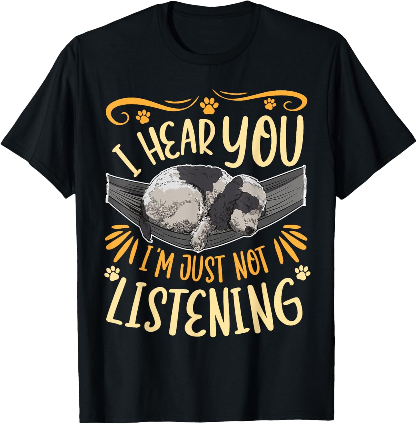 I Hear You I'm Just Not Listening Cocker Spaniel T-Shirt - T-Shirt | Black