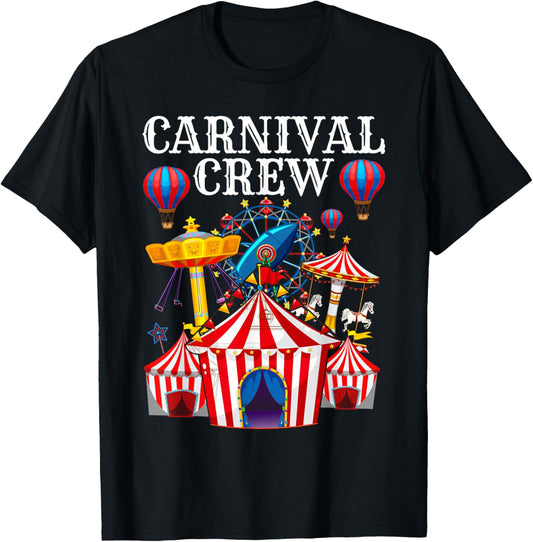 Carnival Crew for Carnival Birthday & Carnival Theme Party T-Shirt - T-Shirt | Black