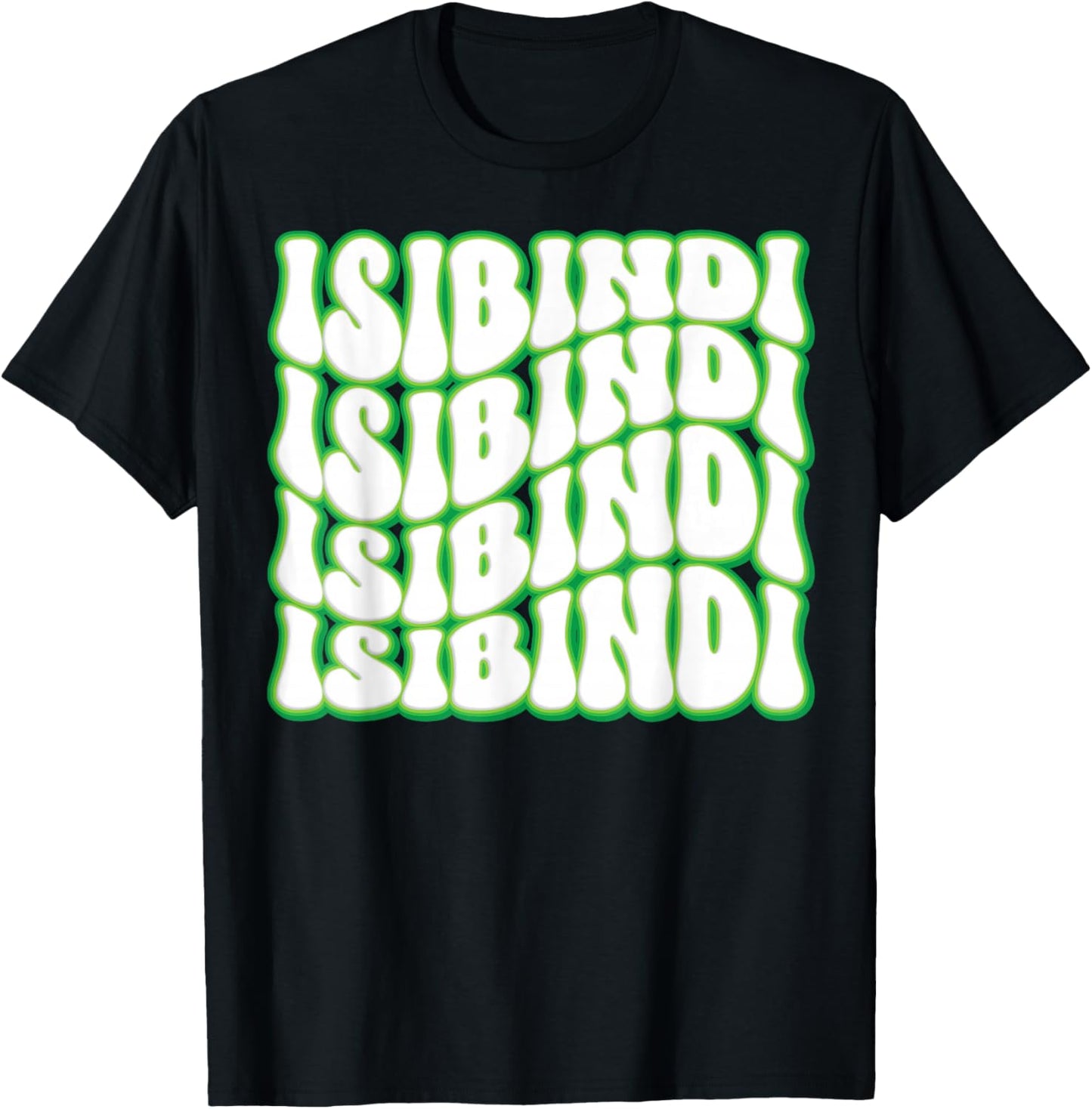 Isibindi - Groovy Wavy Style School Spirit Wear T-Shirt - T-Shirt | Black
