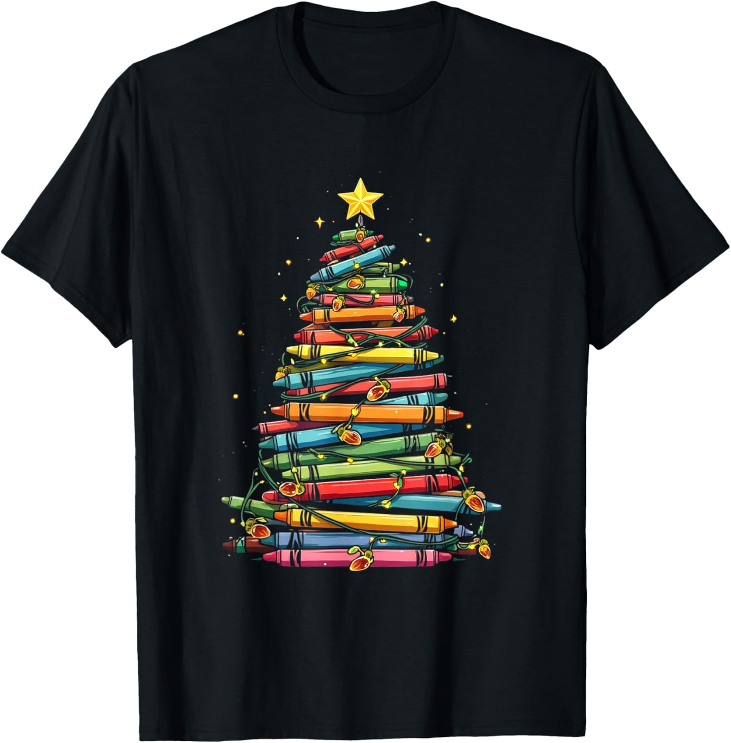 Christmas Book Tree T-Shirt - T-Shirt | Black