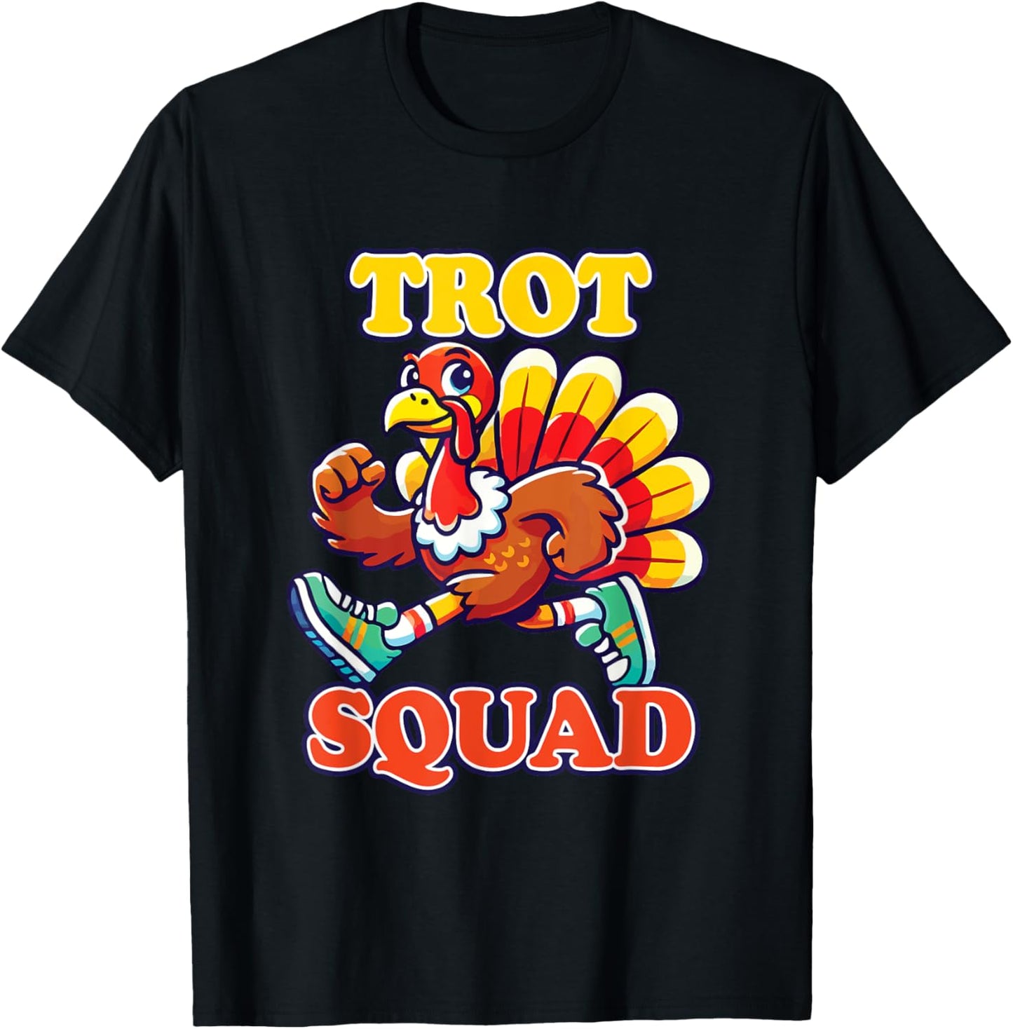 Thanksgiving Turkey Running Outfit Gear Costume Turkey Trot T-Shirt - T-Shirt | Black