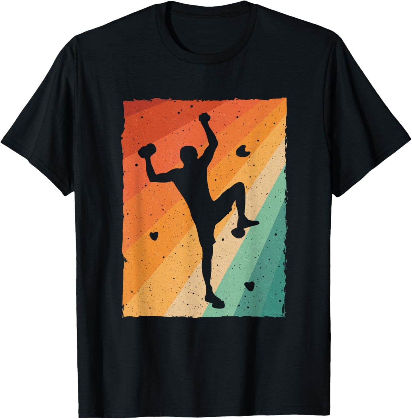 Vintage Bouldering Design Women Kids Rock Climbing T-Shirt - T-Shirt | Black