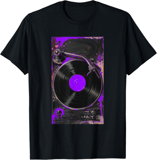Purple For The Record Purple Color Graphic T-Shirt - T-Shirt | Black