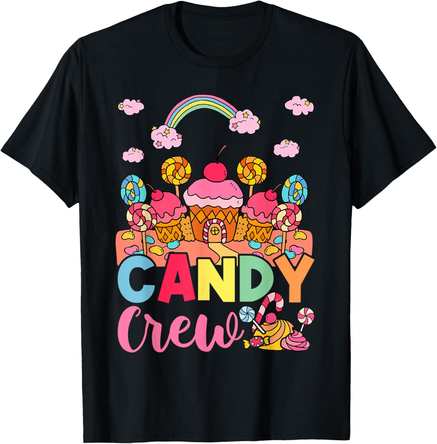 Candy Land Candy Crew Decorations Sweetie Candy Squad T-Shirt - T-Shirt | Black