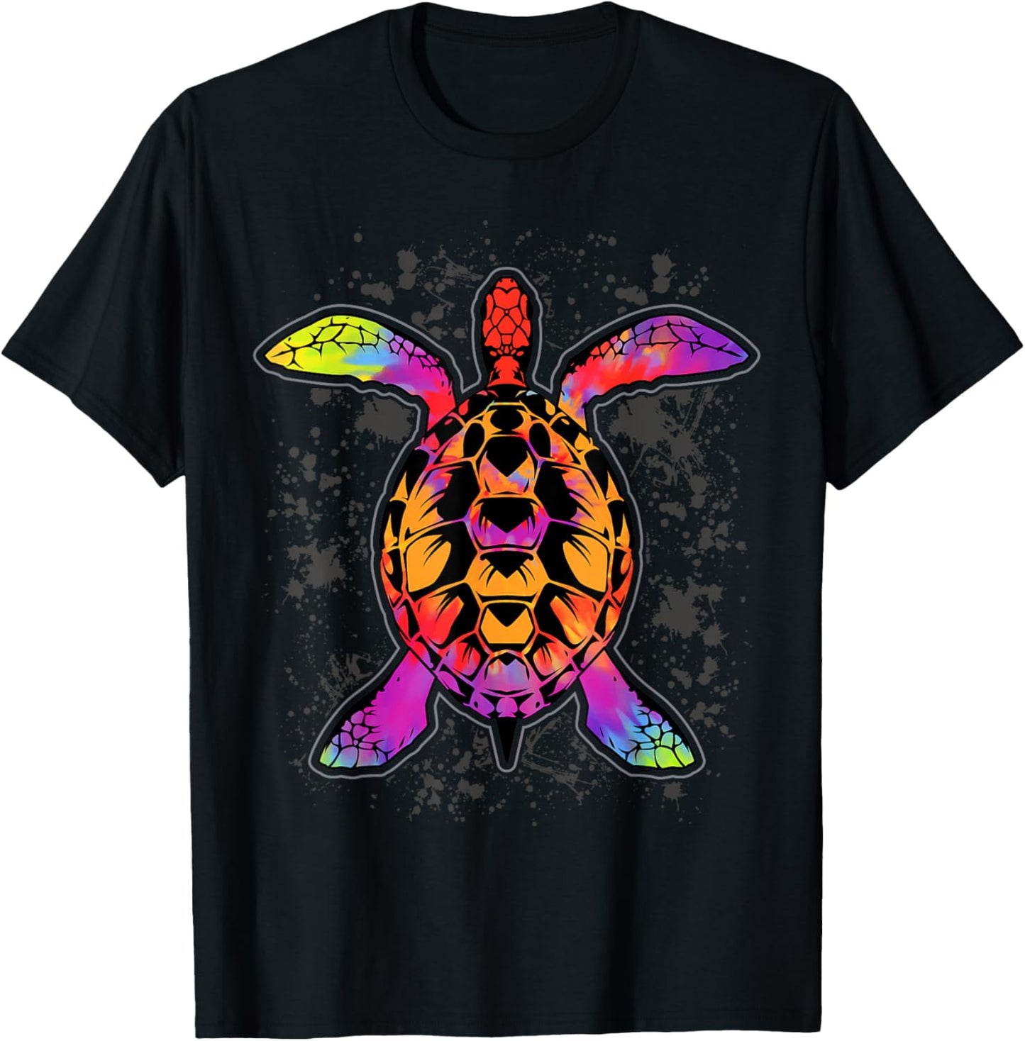 Tie Dye Turtle Ocean Animals Tie Dyed T-Shirt - T-Shirt | Black