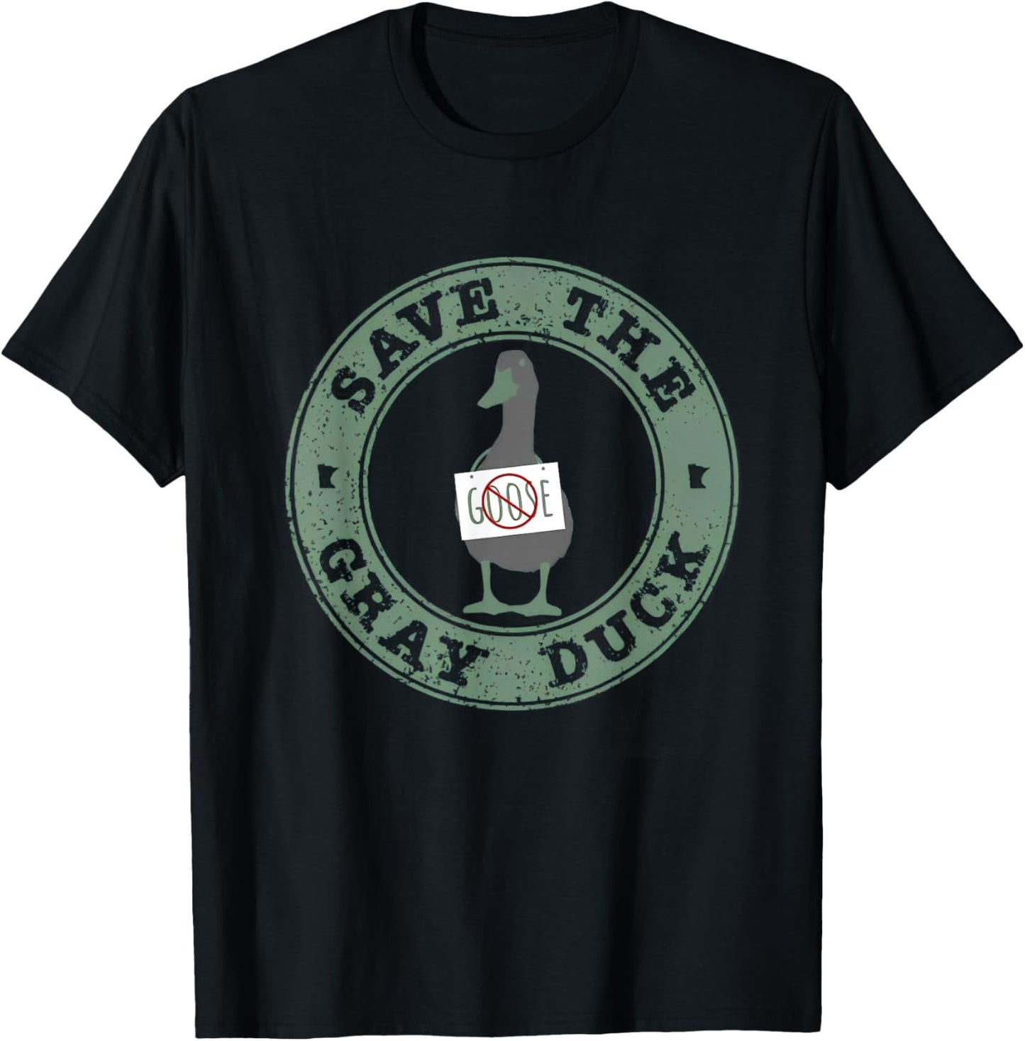 Save The Gray Duck T-Shirt - T-Shirt | Black