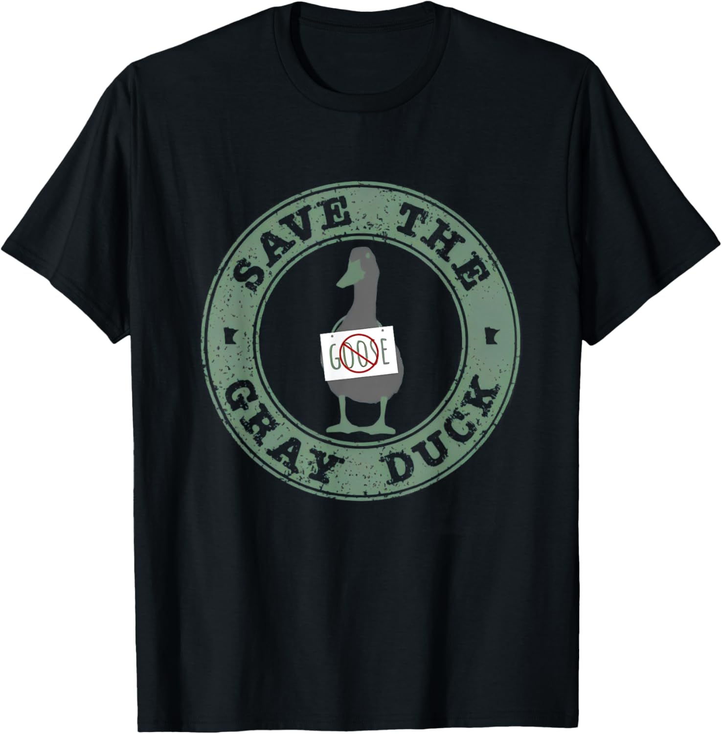 Save The Gray Duck T-Shirt - T-Shirt | Black