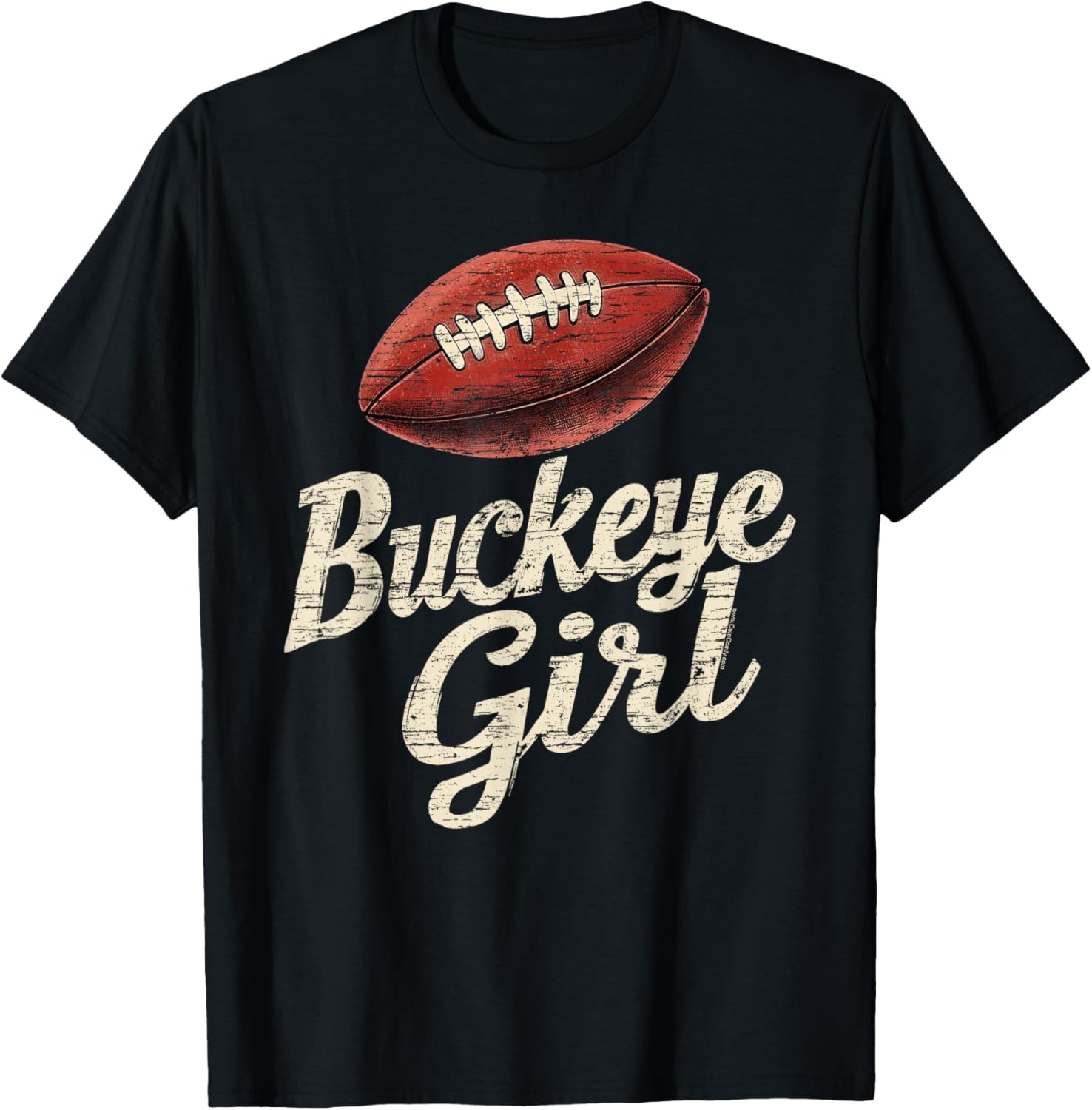 Buckeye Girl Vintage Sports Ohio Home State T-Shirt - T-Shirt | Black