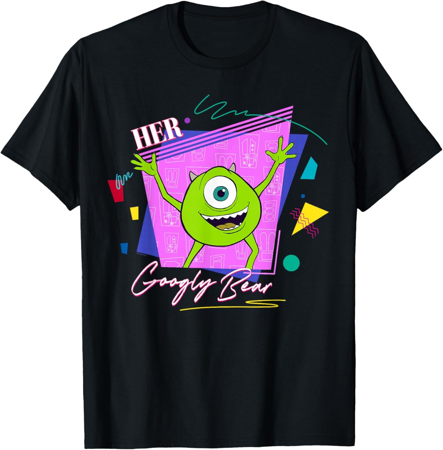 Disney & Pixar’s Monsters, Inc. Valentine Her Googly Bear T-Shirt - T-Shirt | Black