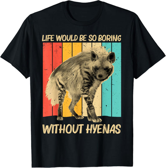 Cool Hyena Design Women African Animal Hyena Lover T-Shirt - T-Shirt | Black