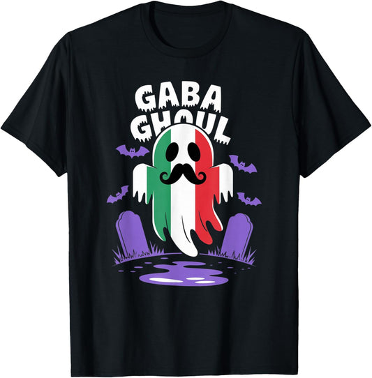 GABA Ghoul Halloween Costume Ghost Funny Italian Gabagool T-Shirt - T-Shirt | Black