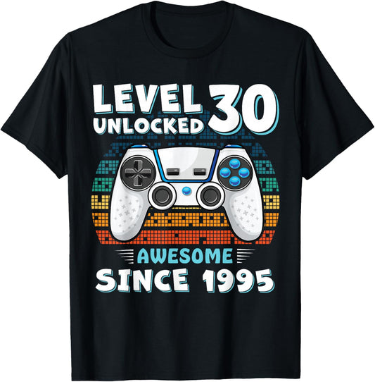 30 Year Birthday Decorations Men Gag 30yr 1995 30th Birthday T-Shirt - T-Shirt | Black