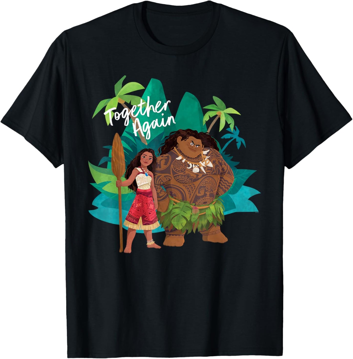 Disney Moana 2 Moana and Maui Together Again T-Shirt - T-Shirt | Black