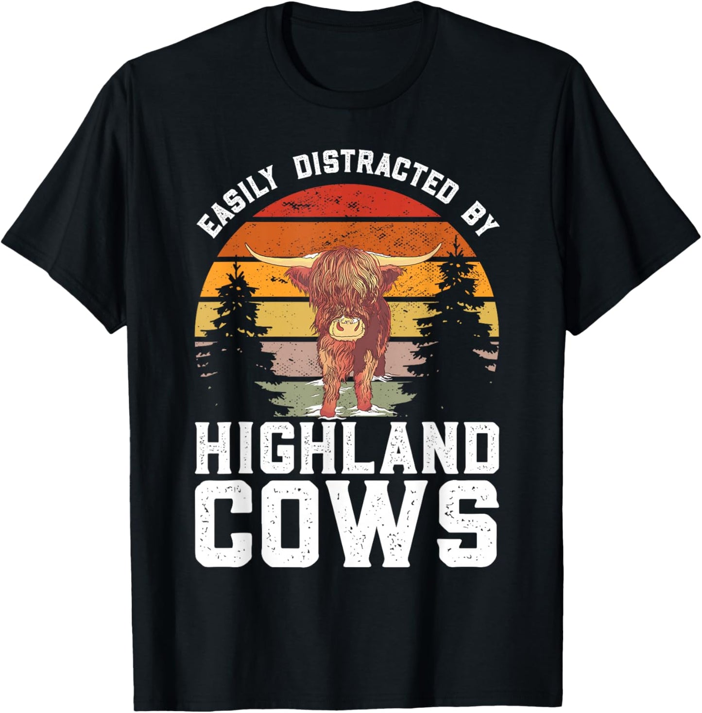 Highland Cow T-Shirt - T-Shirt | Black