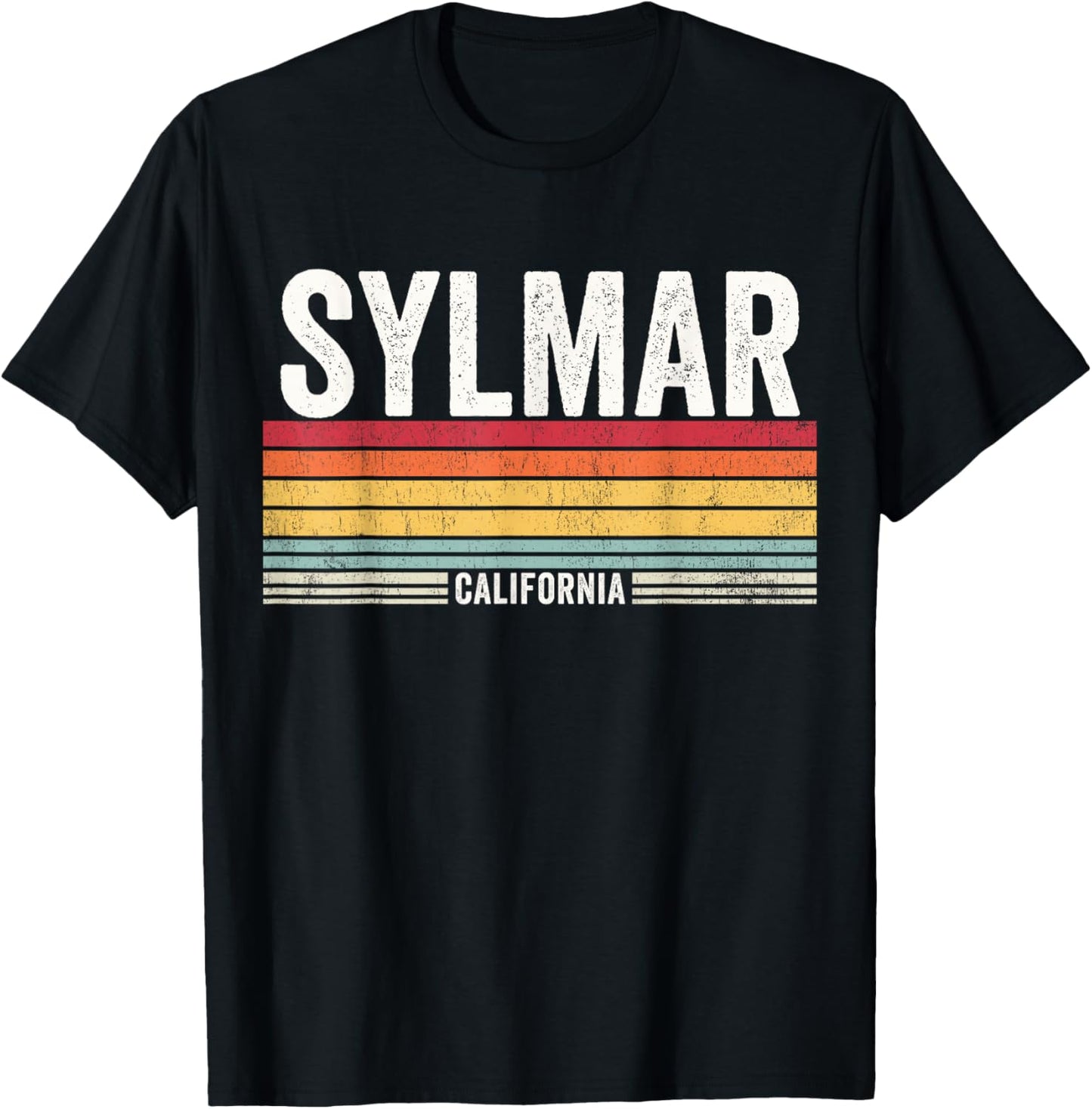 Sylmar California Vintage Sunset, Sylmar CA, Sylmar T-Shirt - T-Shirt | Black