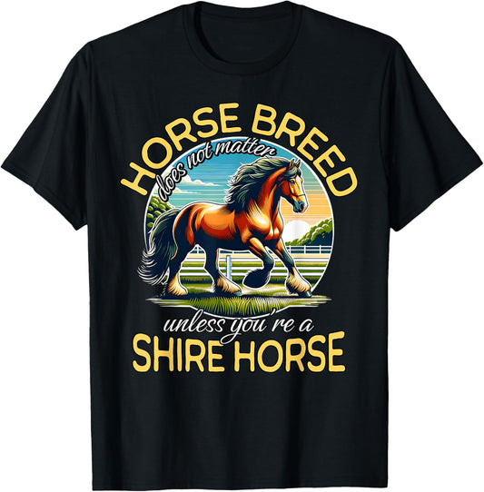 Shire Horse Horse Riding American Shire Horse T-Shirt - T-Shirt | Black
