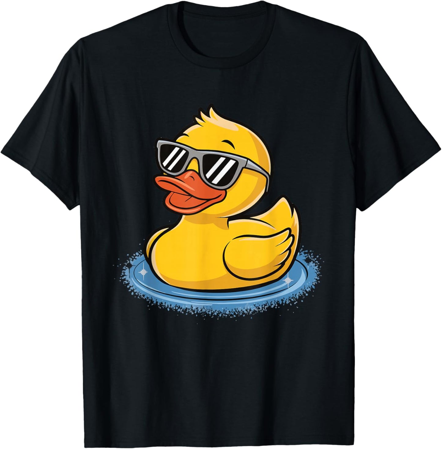 Rubber Duck With Sunglasses T-Shirt - T-Shirt | Black