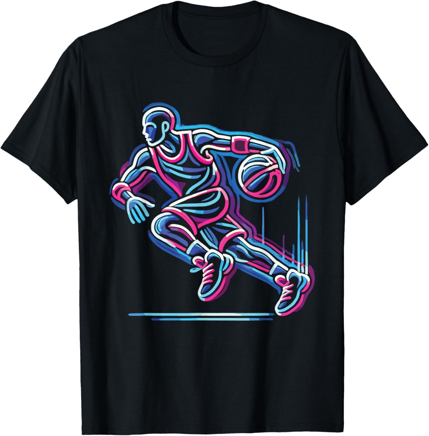 Basketball & Basketball Graphic | Boys, Kids, | Men & Women T-Shirt - T-Shirt | Black