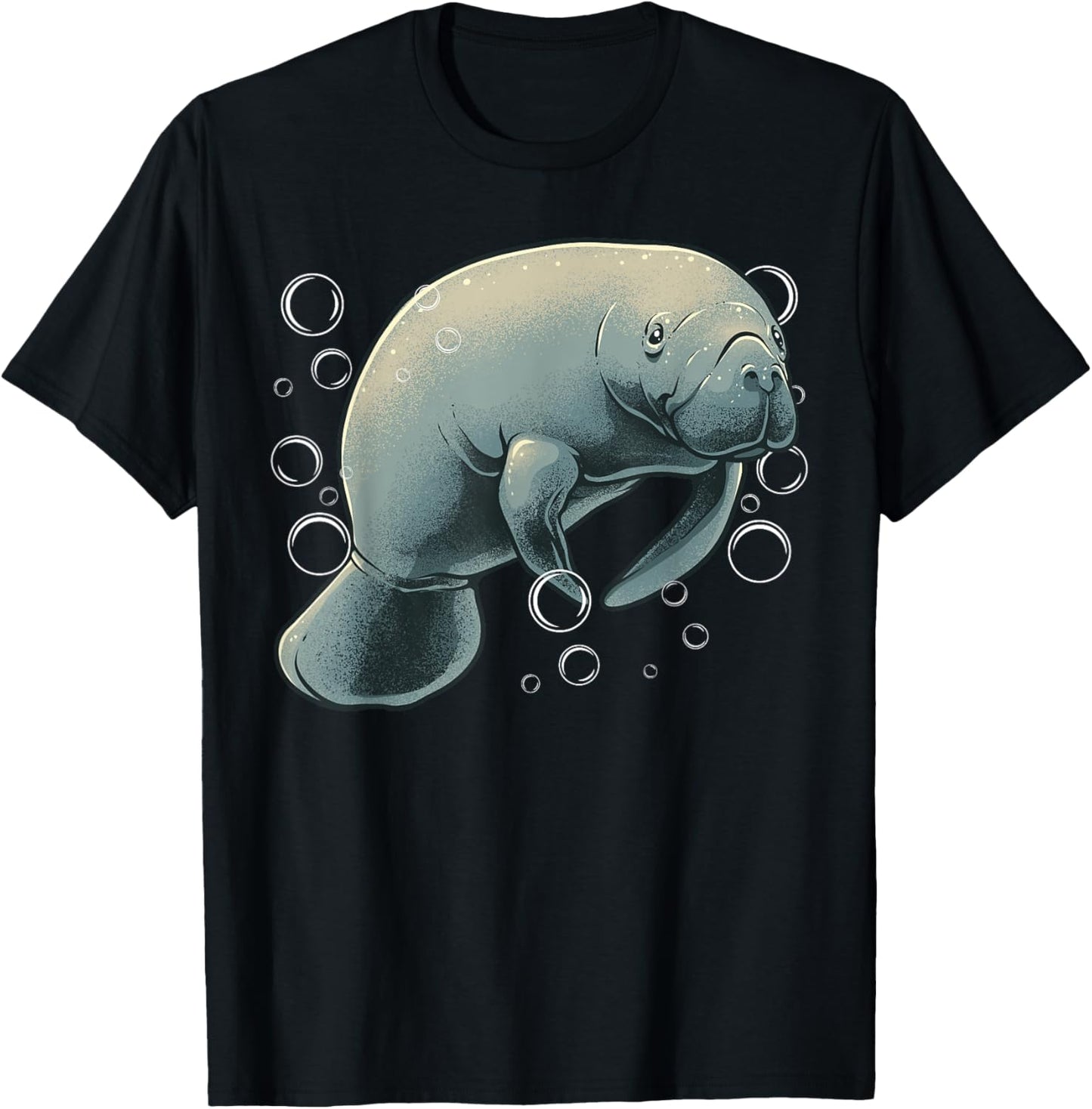 Manatee Design Women Boys Girl Sea Cow Lover Manatee T-Shirt - T-Shirt | Black
