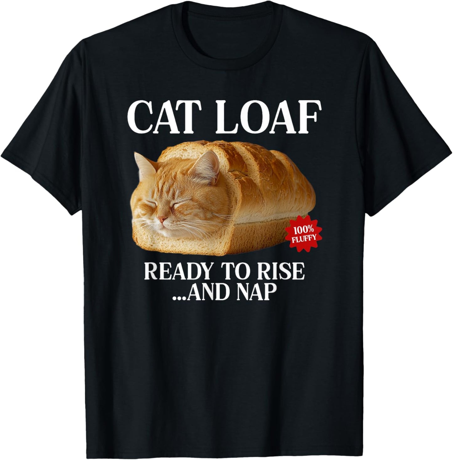 Lazy Cat Loaf Kitten Bread Funny Loafing Cat Women Kids T-Shirt - T-Shirt | Black