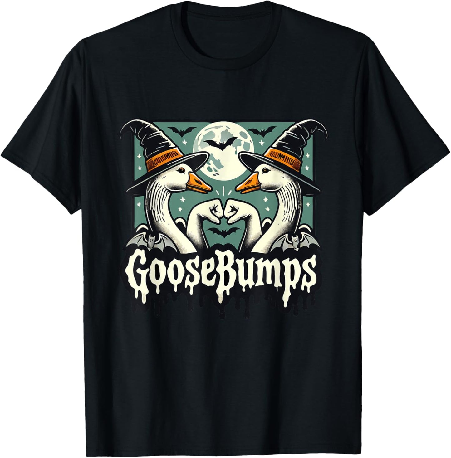 Goose Bumps Goosebumps Funny Geese Fist Bump Halloween T-Shirt - T-Shirt | Black