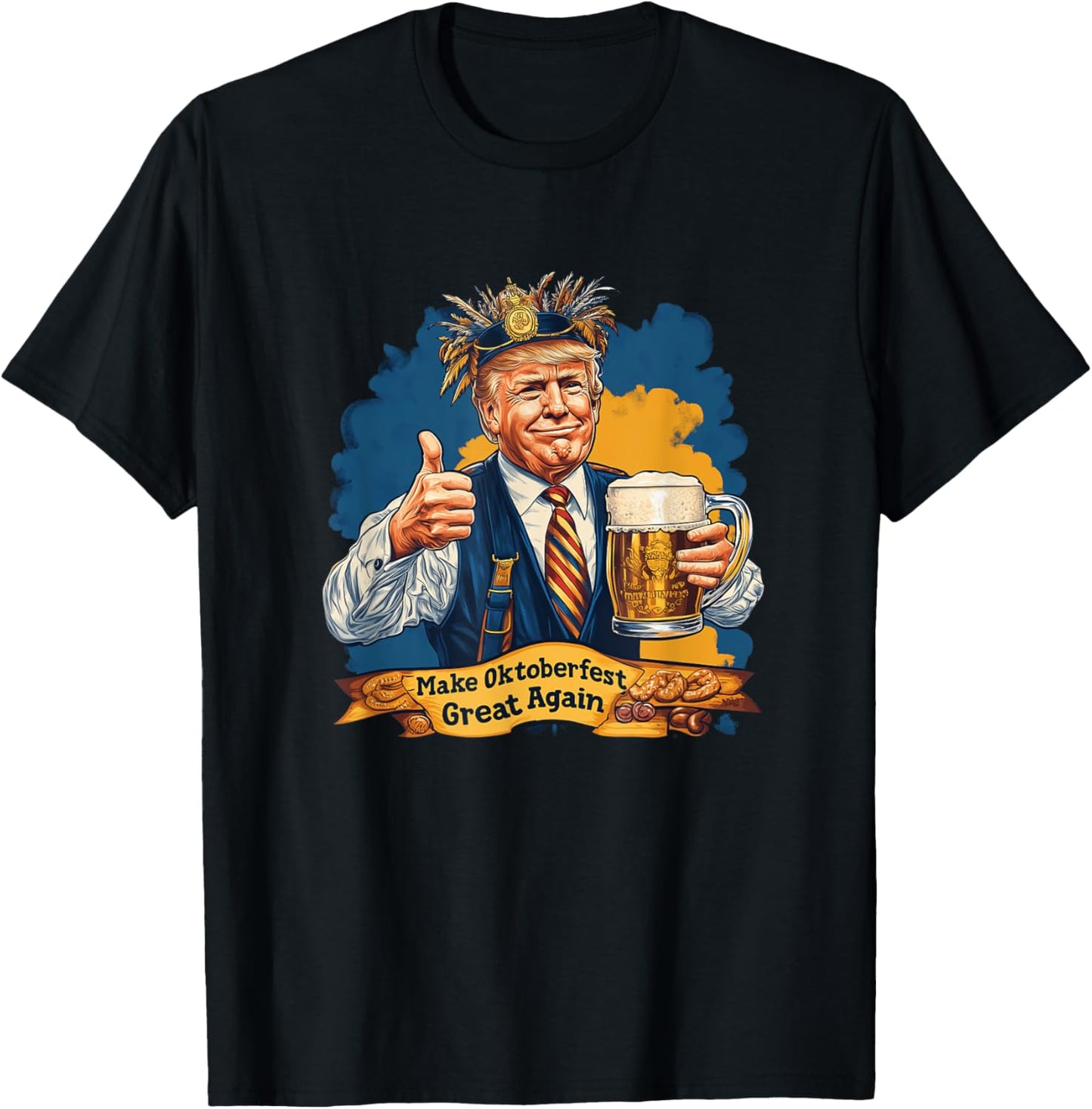Make Oktoberfest Great Again Trump Beer Festival T-Shirt - T-Shirt | Black