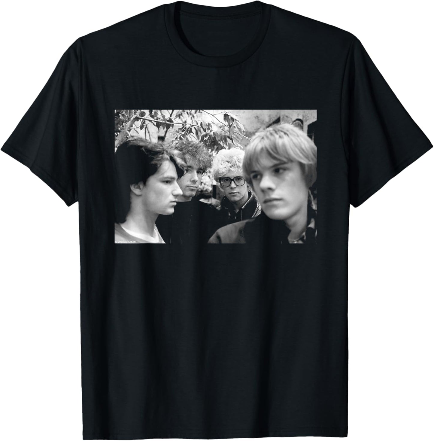 U2 Band Portrait Holland Boy Tour 1980 by Virginia Turbett T-Shirt - T-Shirt | Black