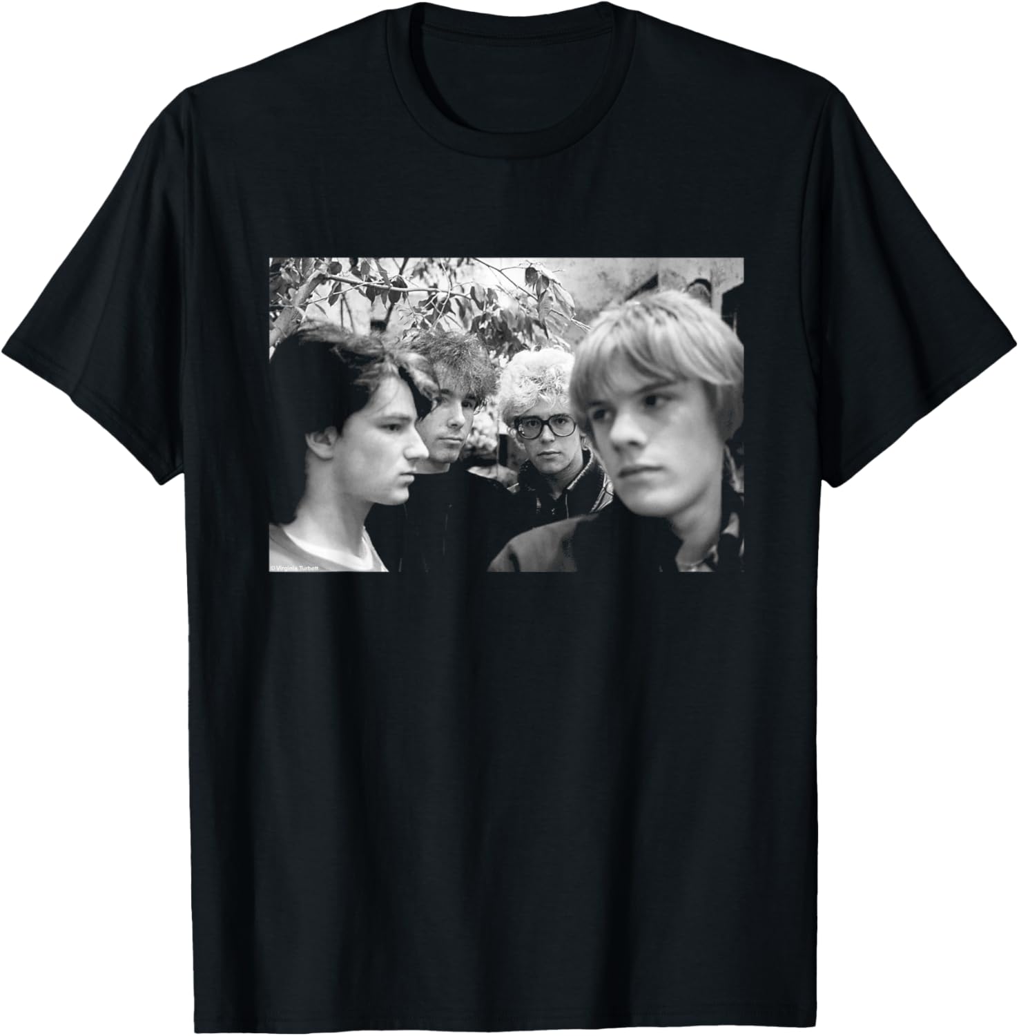 U2 Band Portrait Holland Boy Tour 1980 by Virginia Turbett T-Shirt - T-Shirt | Black