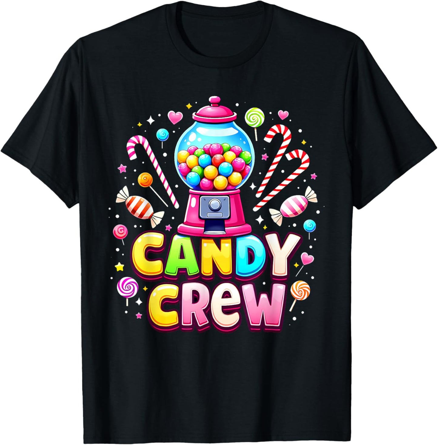 Candy Crew Candy Costume Men Women Kids Matching family T-Shirt - T-Shirt | Black