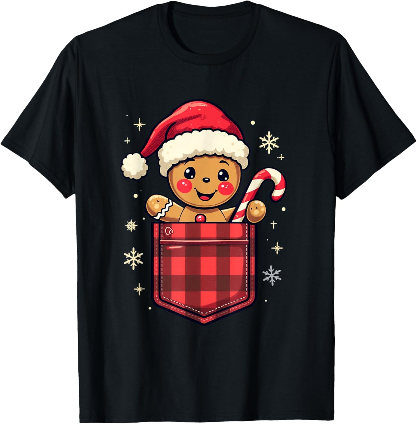 Christmas Gingerbread T-Shirt - T-Shirt | Black
