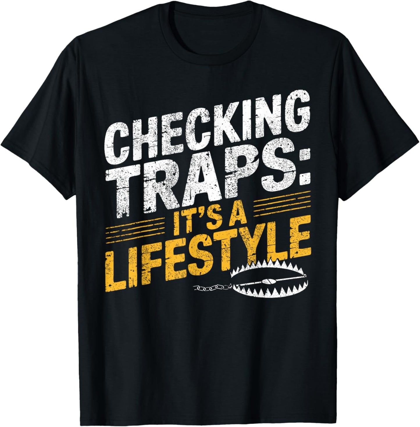 Trapper Life Trapping Check Trap T-Shirt - T-Shirt | Black