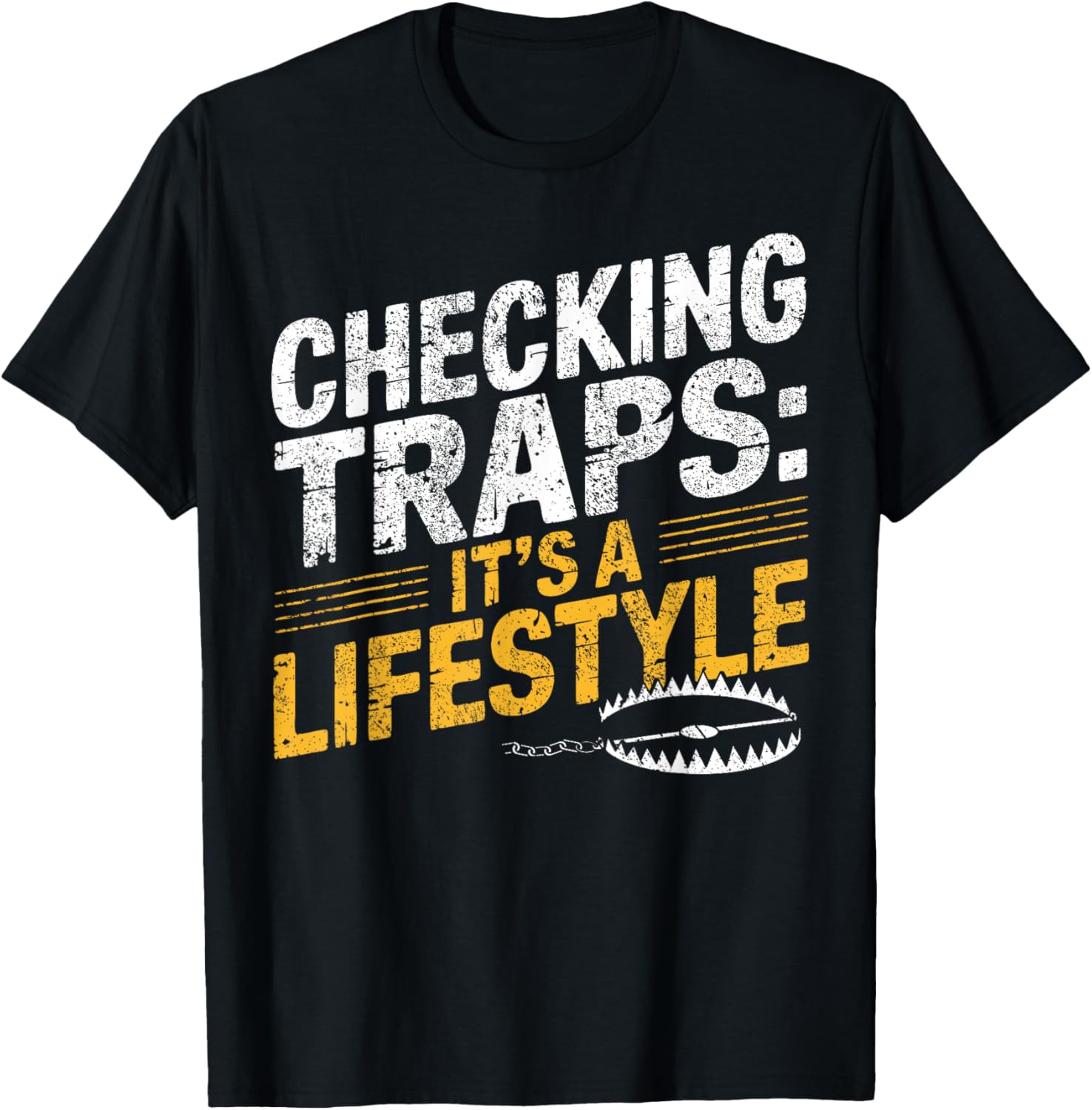 Trapper Life Trapping Check Trap T-Shirt - T-Shirt | Black