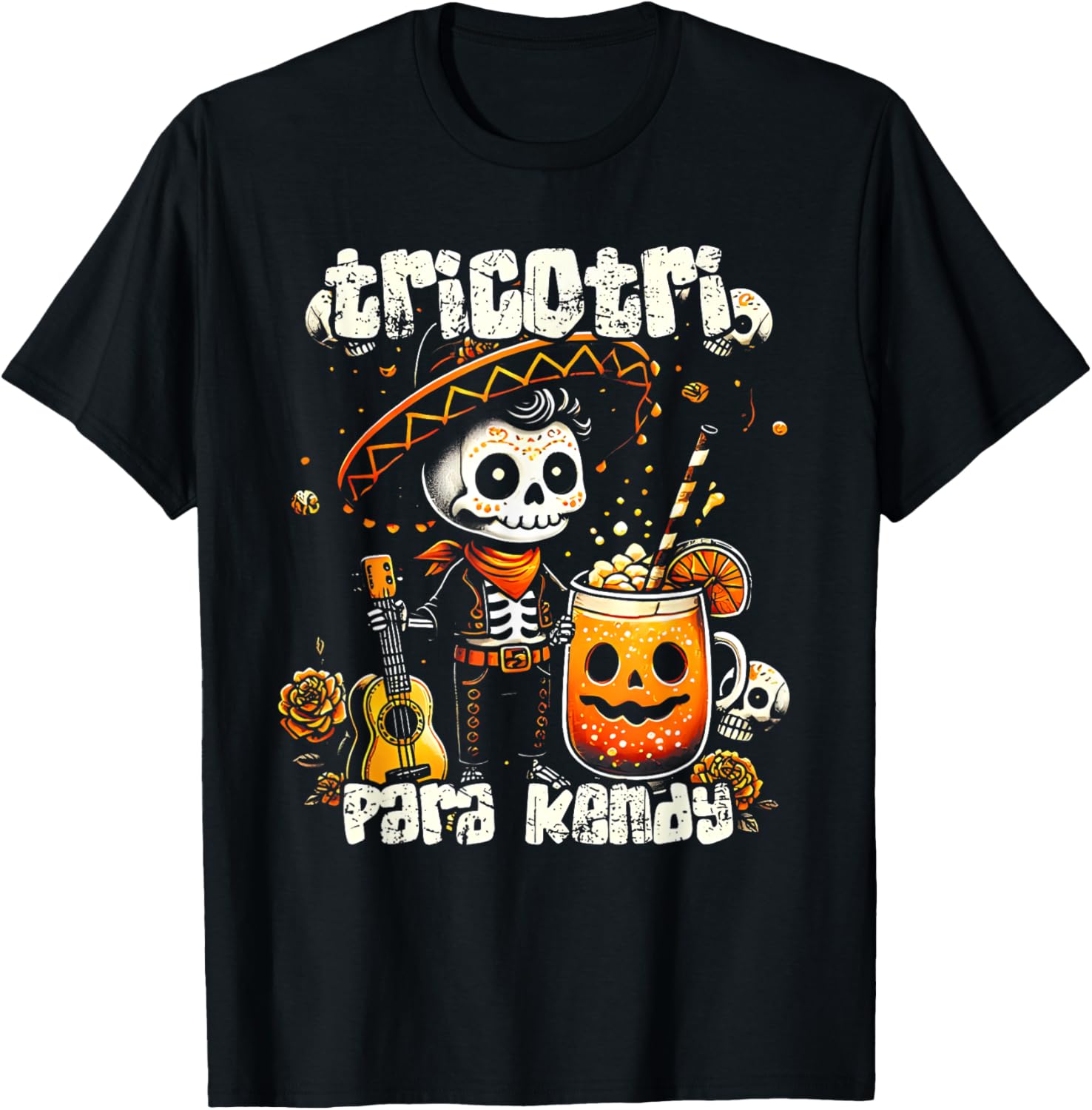 Tricotri Para Kendy Mexicano Halloween T-Shirt - T-Shirt | Black