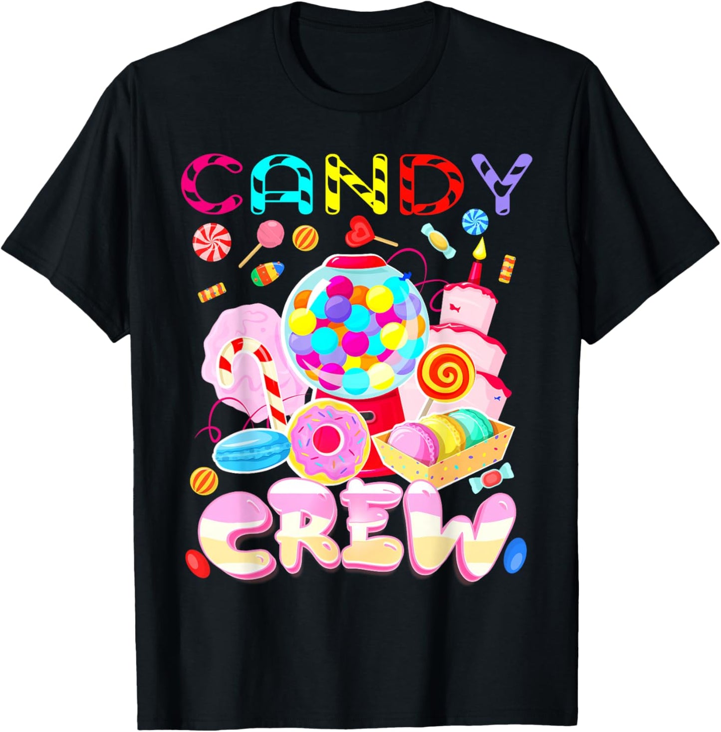 Candy Land Candy Crew Party Halloween Costumes Adult Women T-Shirt - T-Shirt | Black