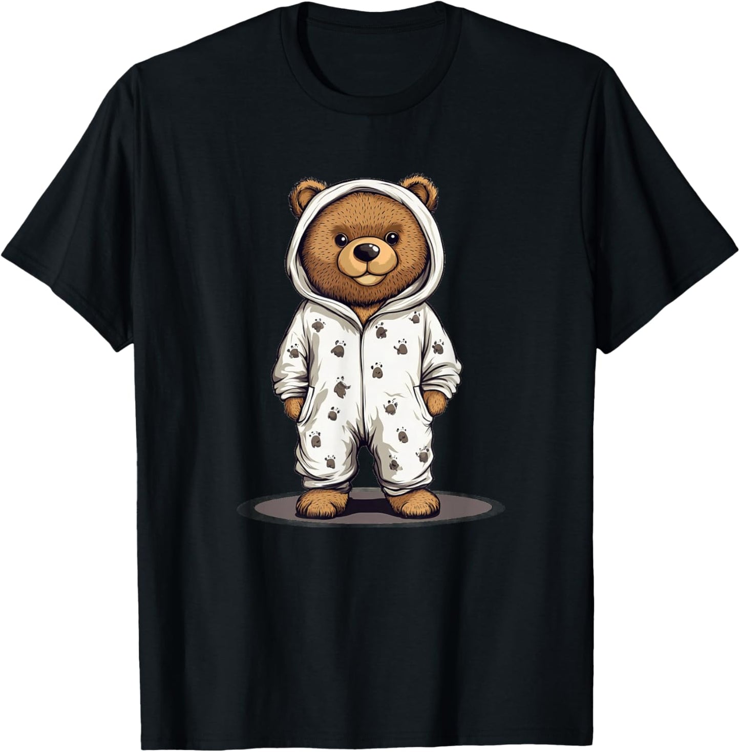 Cute Pajama Bear Outfit for Pajamas and Teddy Bear Lovers T-Shirt - T-Shirt | Black