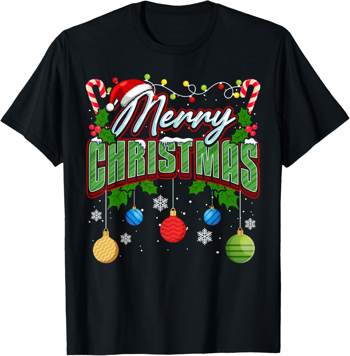 Merry Christmas Matching Family Merry Christmas Xmas T-Shirt - T-Shirt | Black