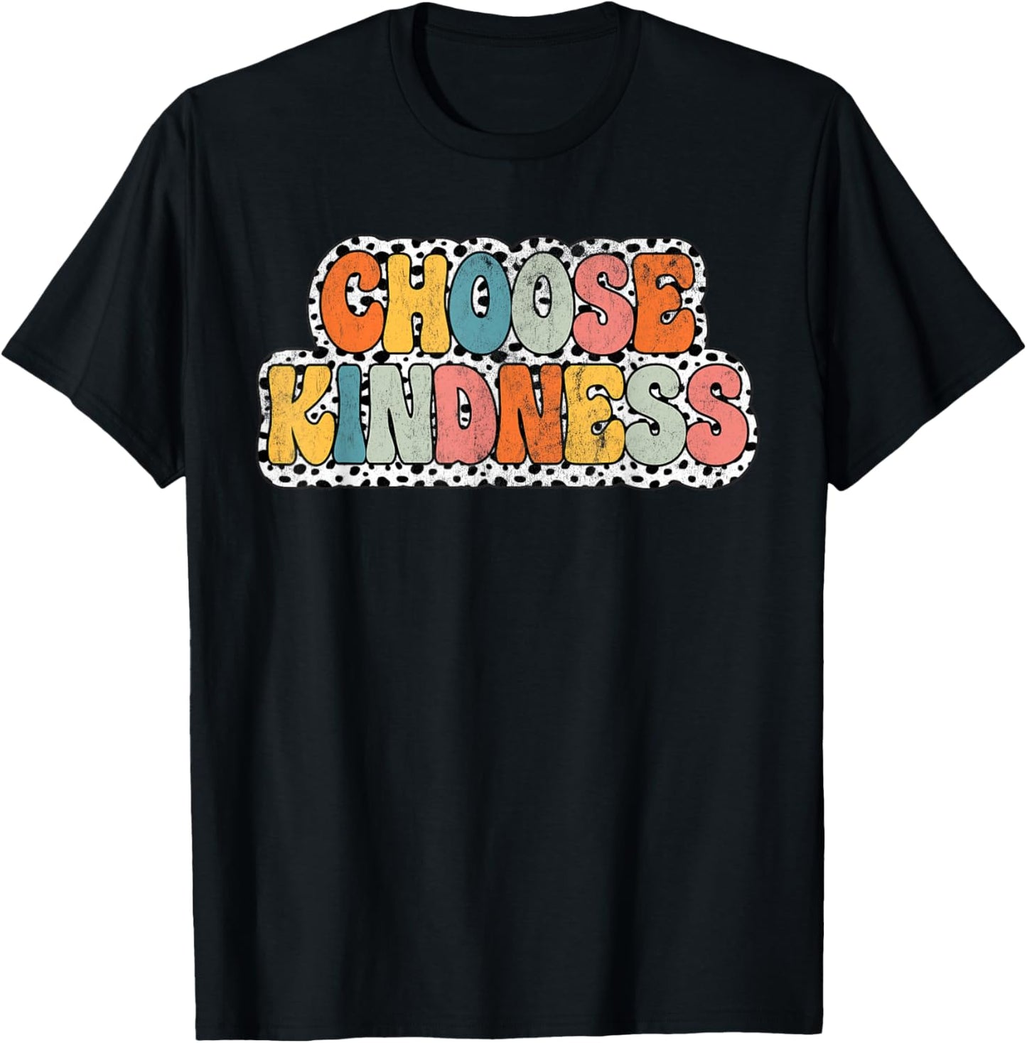Choose Kindness Groovy Be Kind Teacher Back to school T-Shirt - T-Shirt | Black