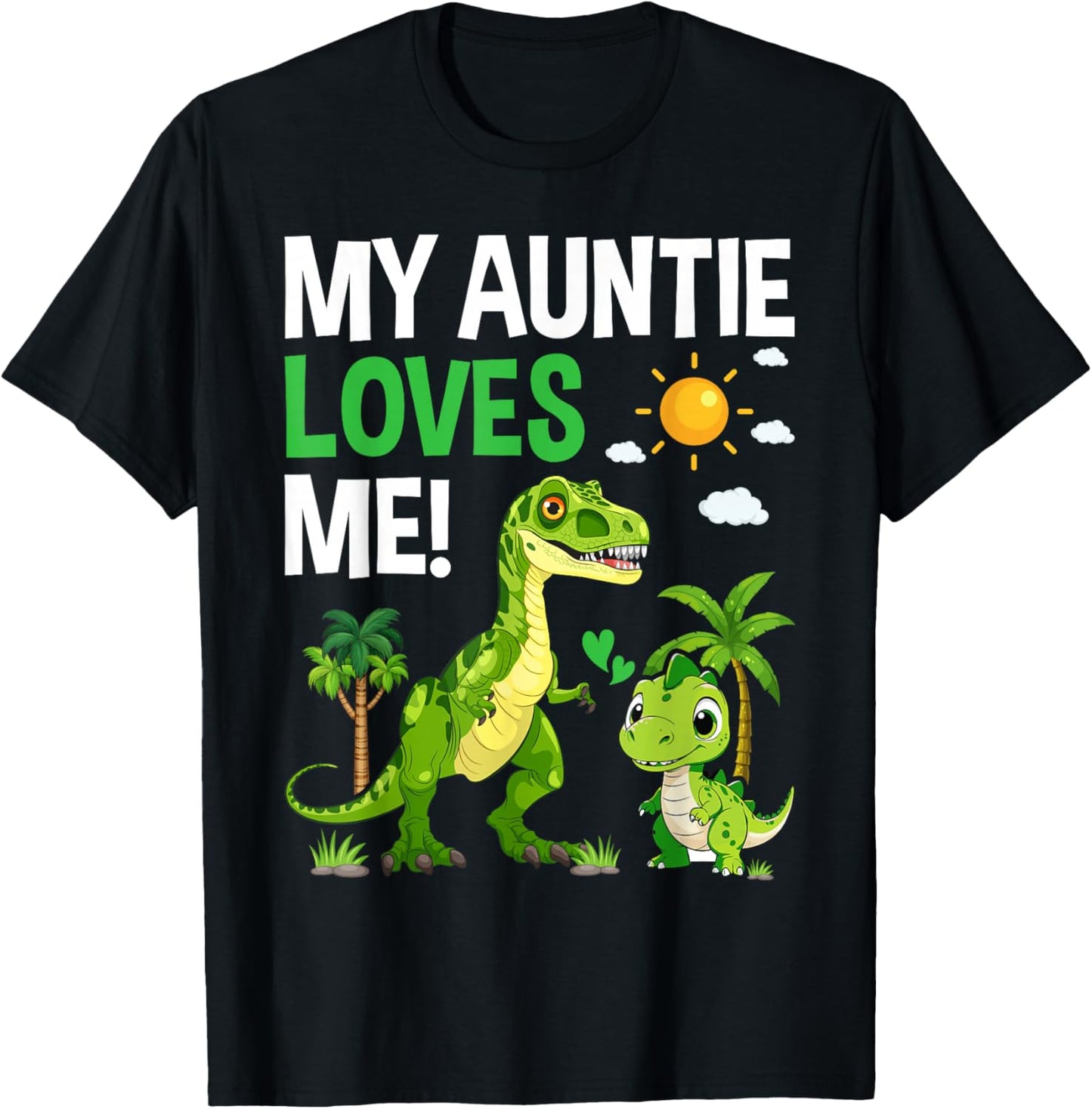 Kids My Auntie Loves Me Nephew from Aunt T-Shirt - T-Shirt | Black