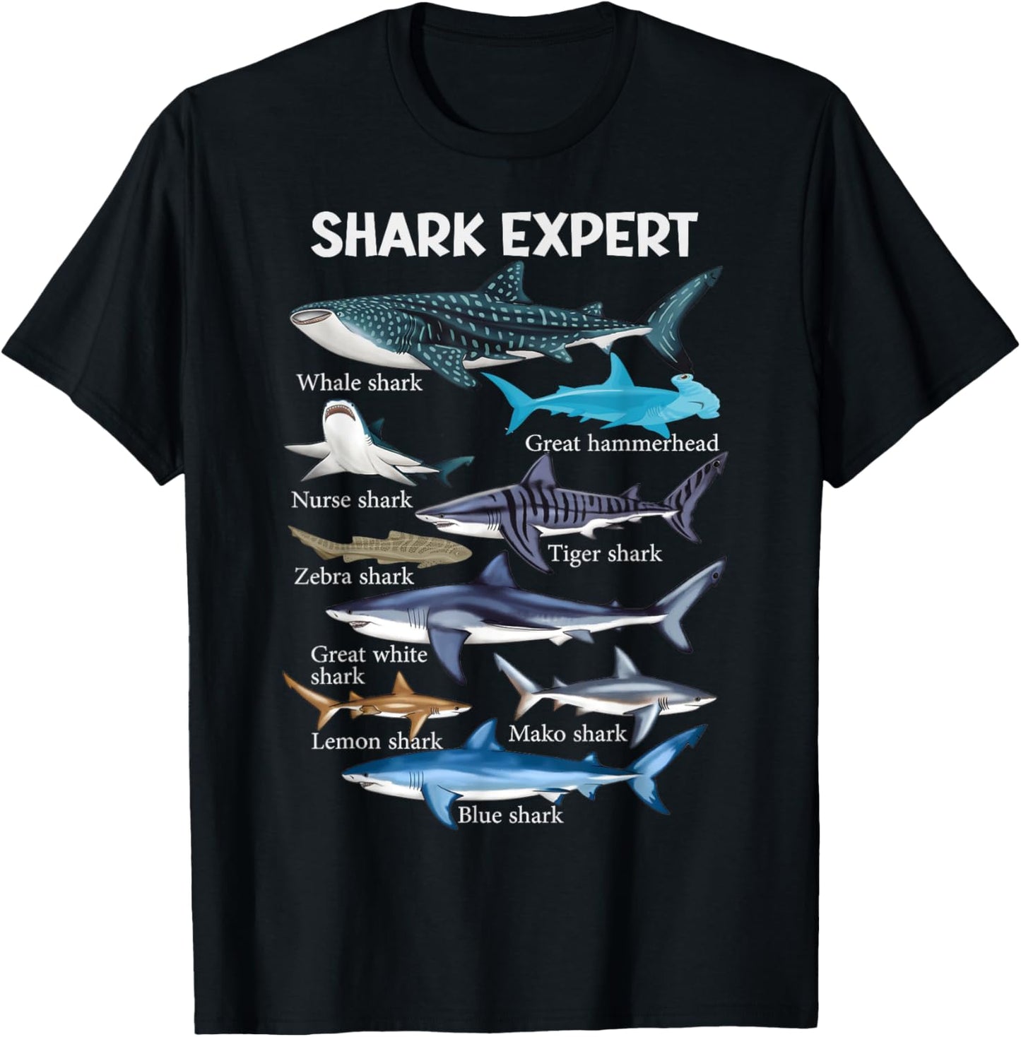 Shark for Kids , Adult & Toddler Boys Shark T-Shirt - T-Shirt | Black