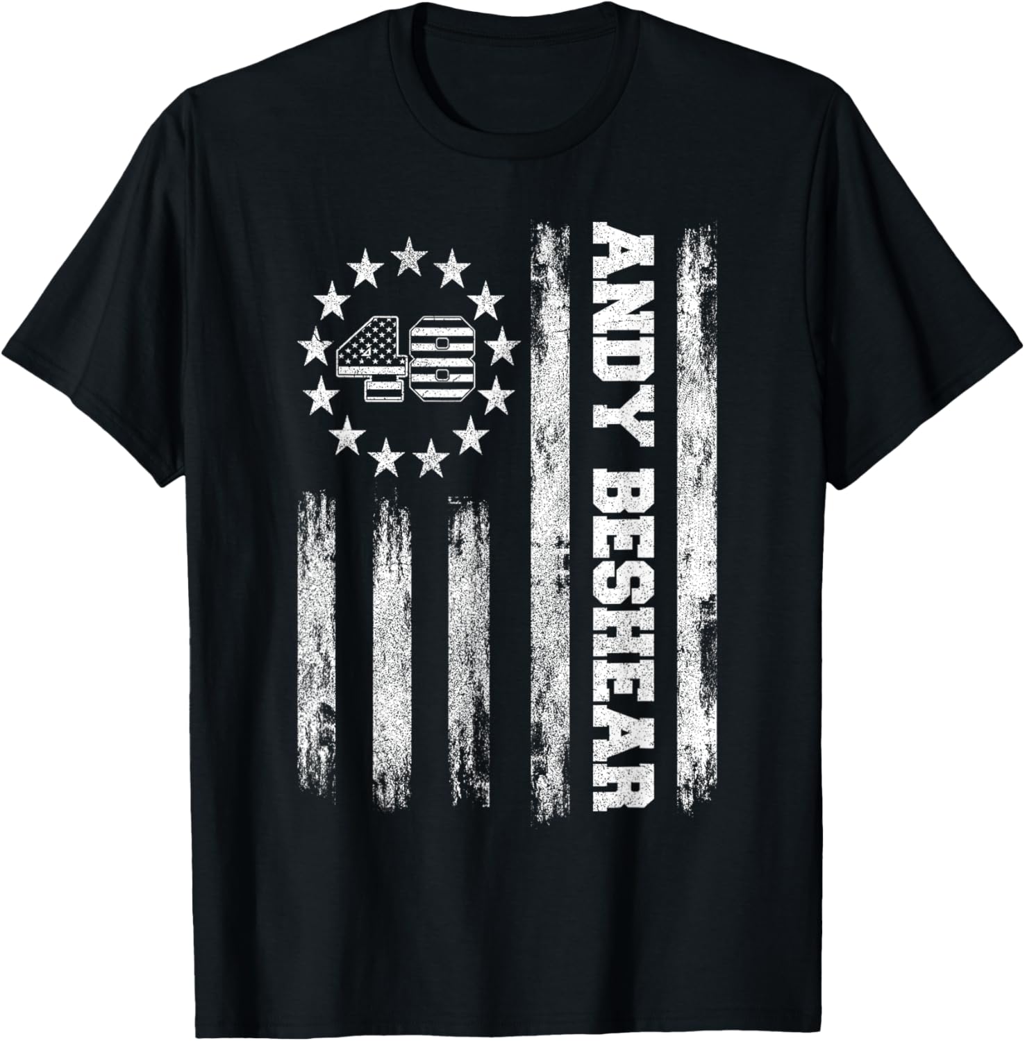American Flag Andy Beshear 48, Beshear For President 2028 T-Shirt - T-Shirt | Black