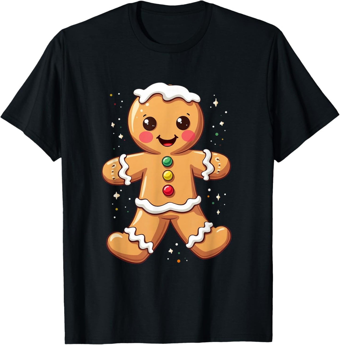 Gingerbread Holiday T-Shirt - T-Shirt | Black