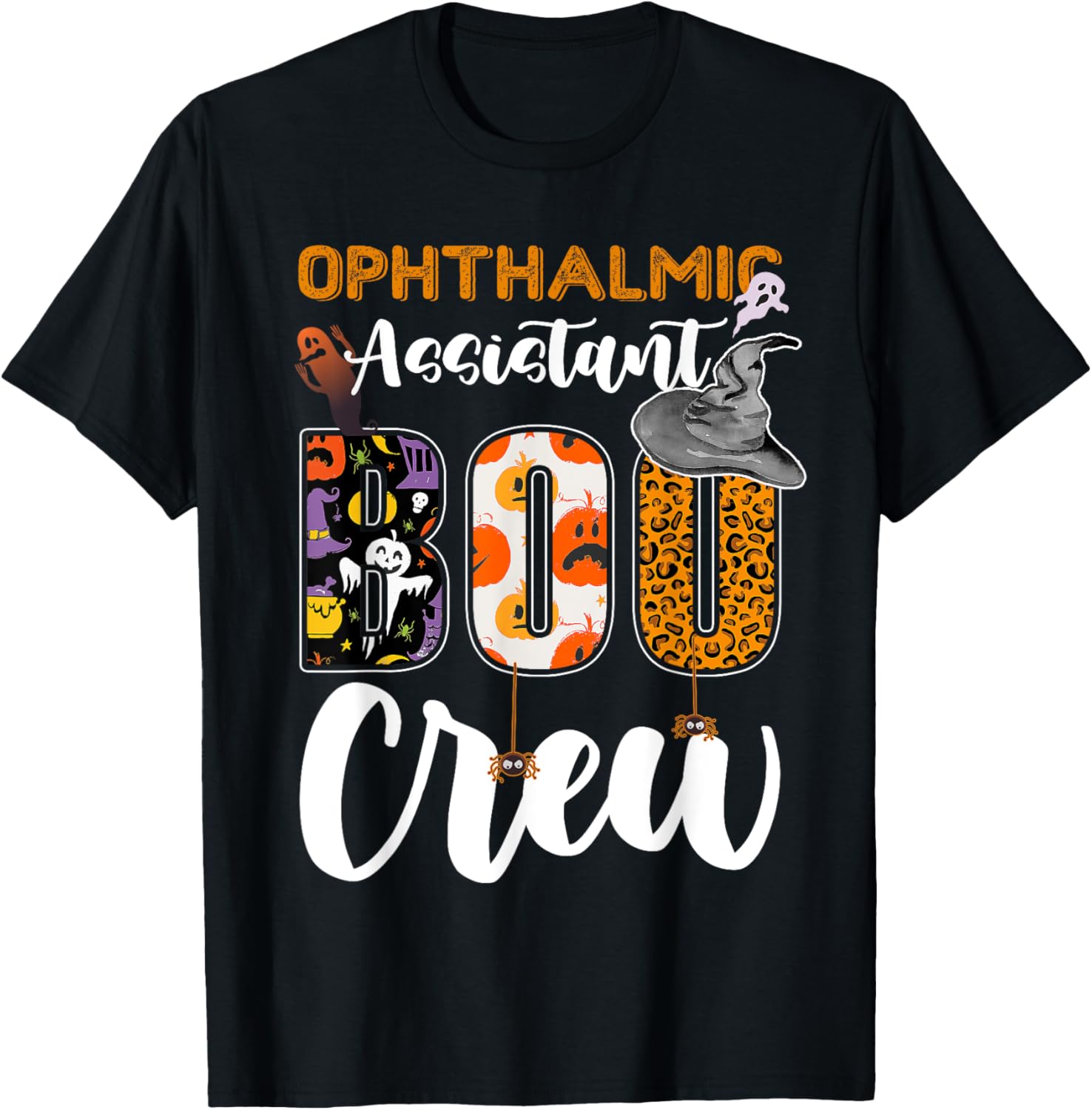 Ophthalmic Assistant Boo Crew Halloween Matching Ophthalmic T-Shirt - T-Shirt | Black