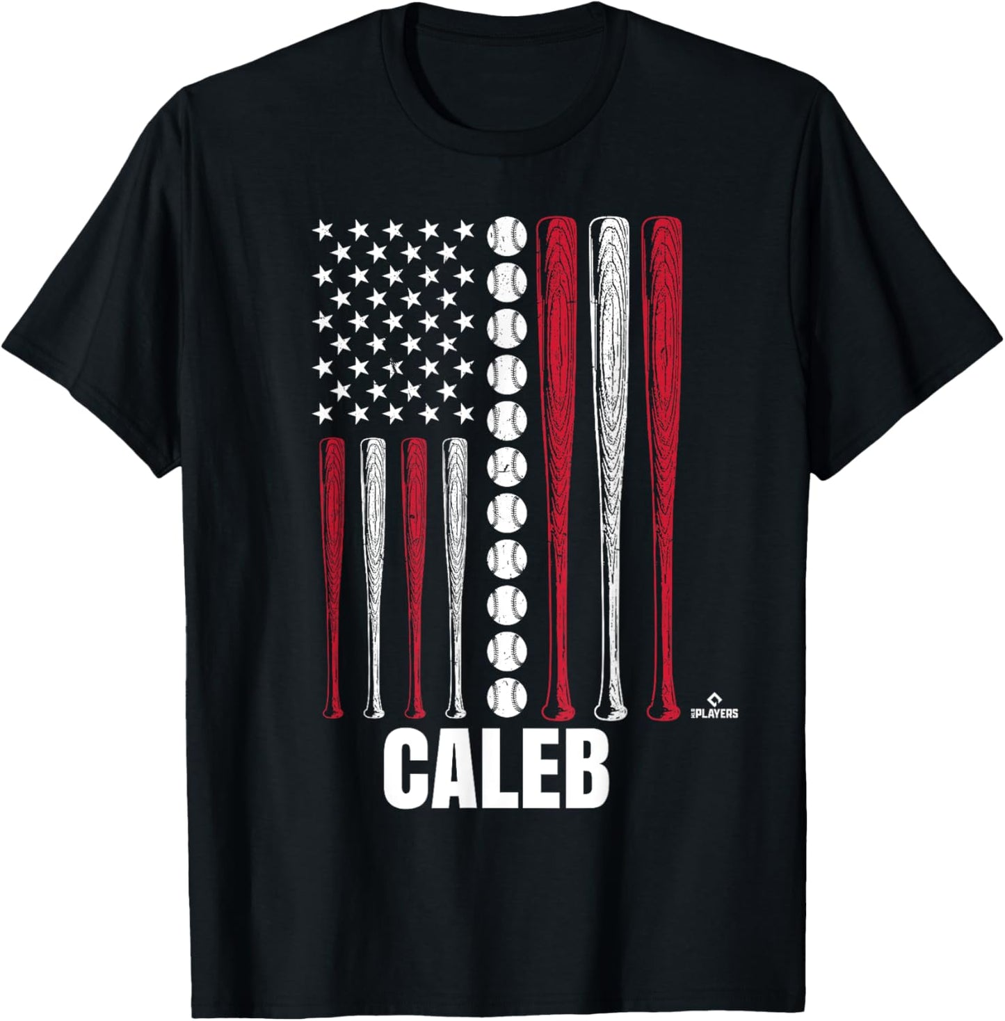 Baseball American Flag Caleb Durbin Prospect Baseball Fan T-Shirt - T-Shirt | Black
