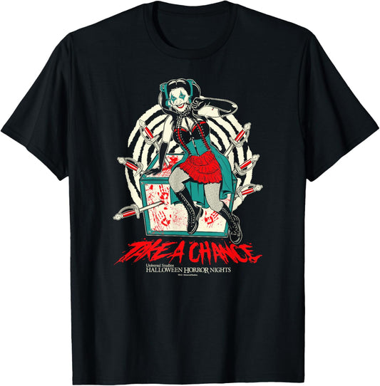 Halloween Horror Nights HHN Take A Chance T-Shirt - T-Shirt | Black