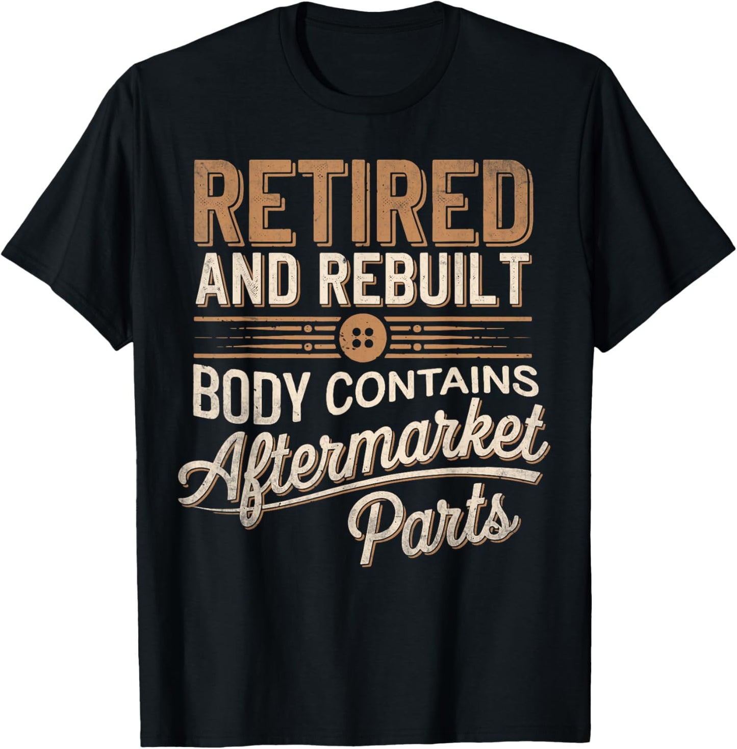 Adults Black Small Retro-Modern Short Sleeve Retirement T-Shirt - T-Shirt | Black