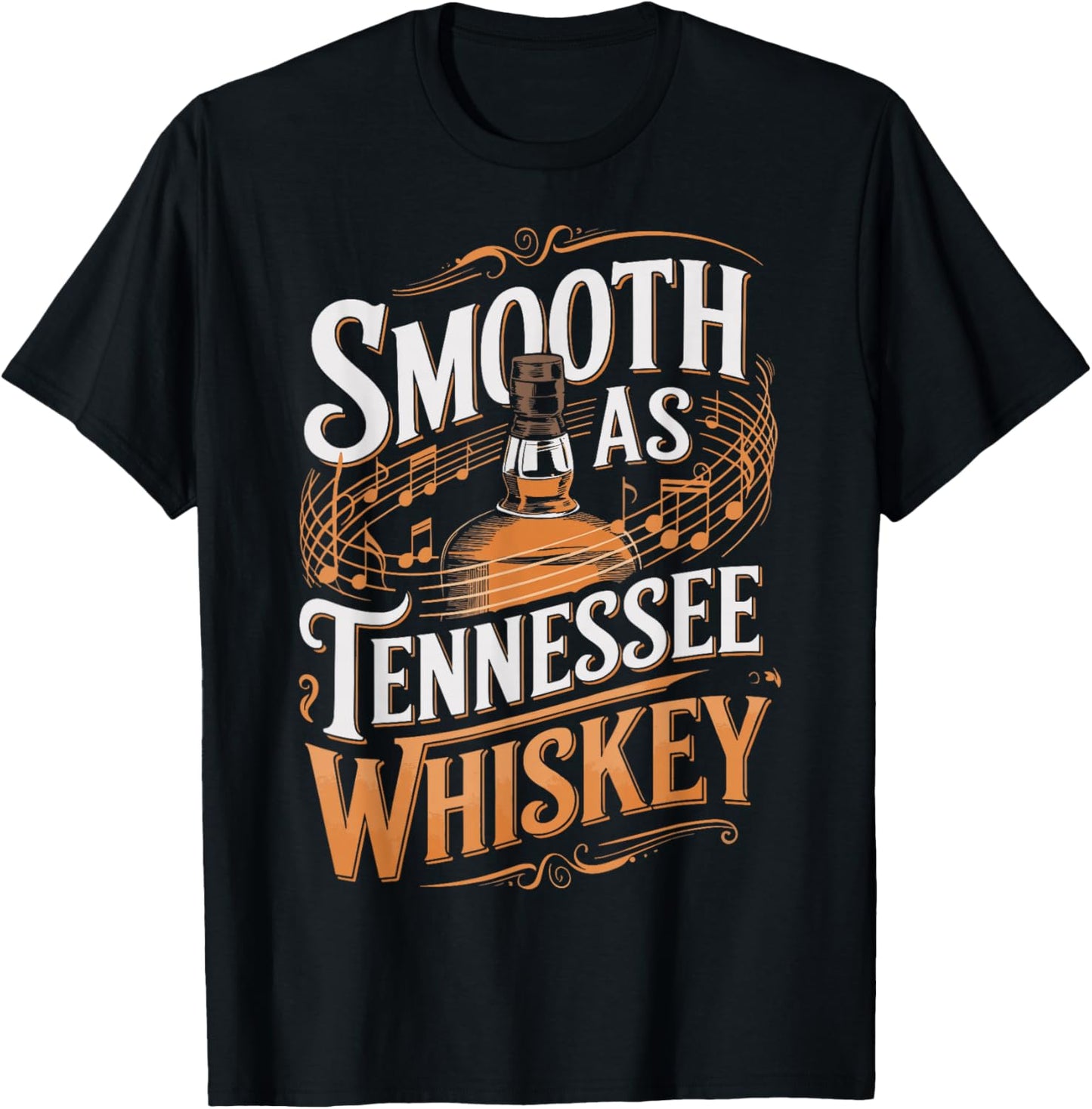 Smooth As Tennessee Whiskey Western Country Music T-Shirt - T-Shirt | Black