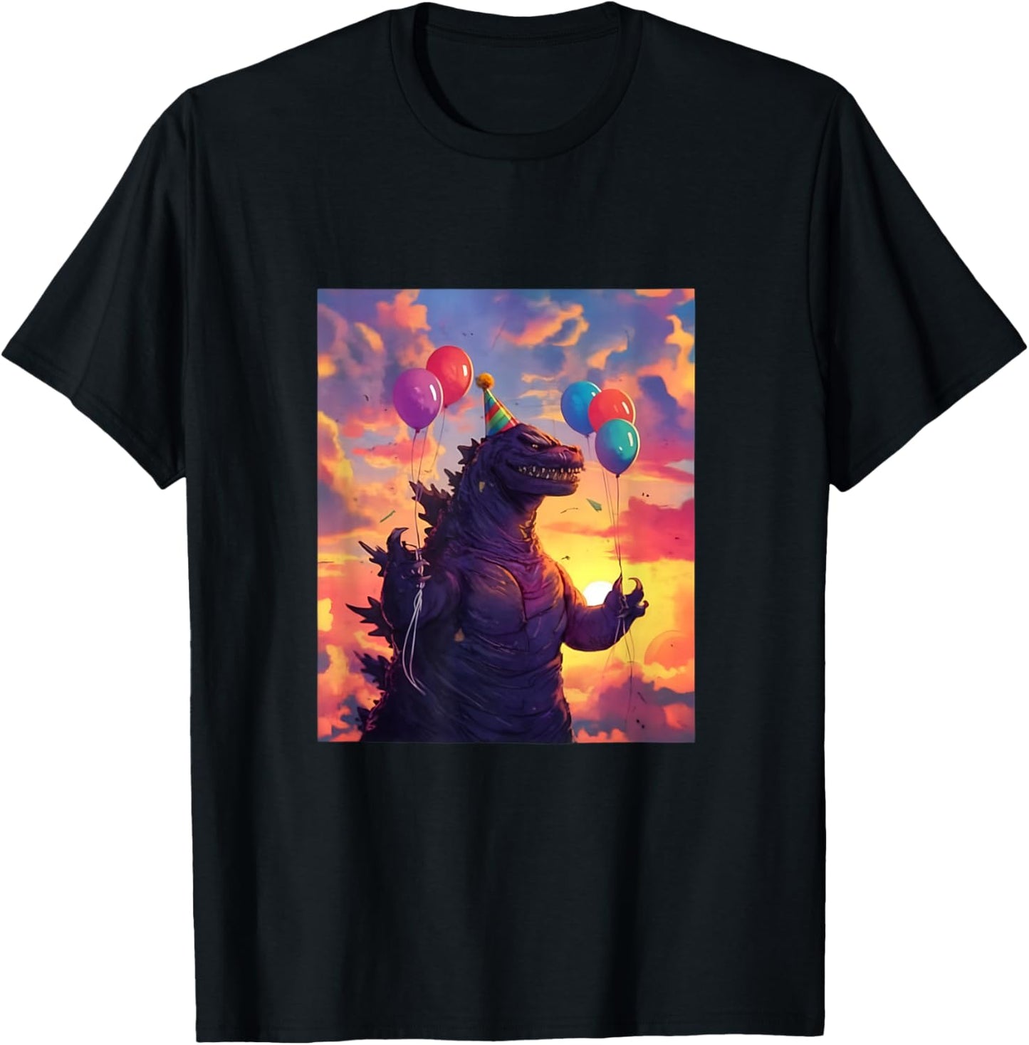 Kaiju Birthday Party Japan Monster Movie Bday Japanese T-Shirt - T-Shirt | Black