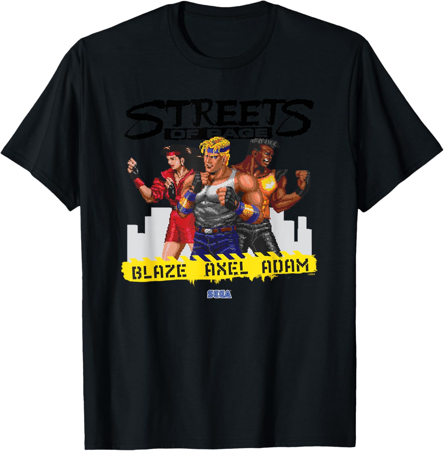 Streets of Rage "Blaze Axel Adam" SEGA Genesis video game T-Shirt - T-Shirt | Black